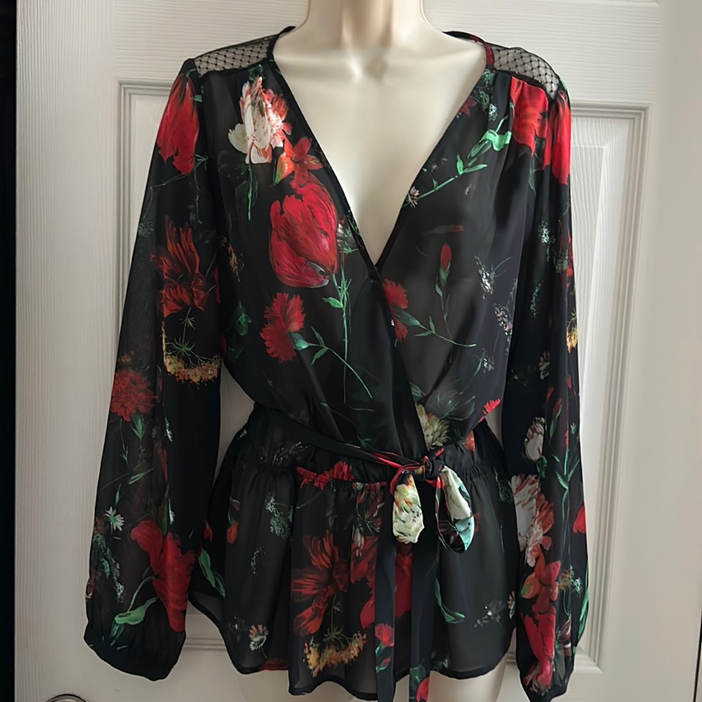 Floral chiffon blouse